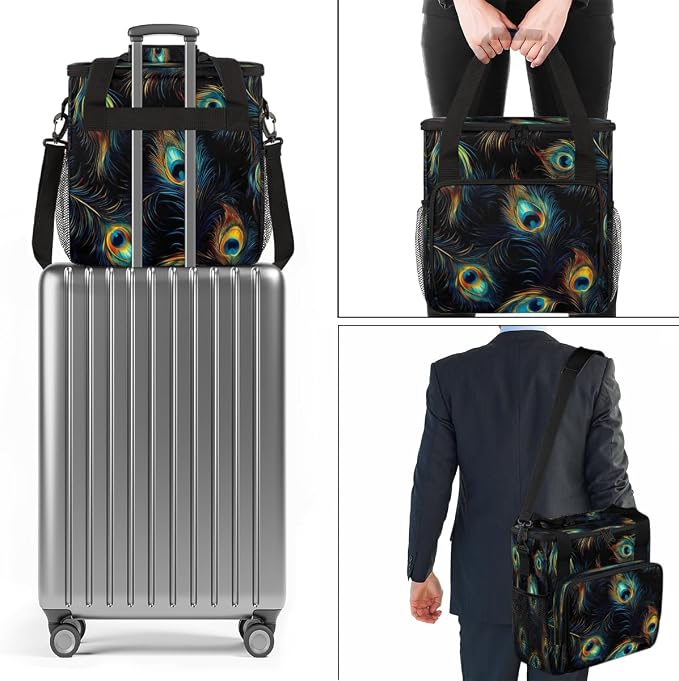 Peacock Feather Coffee Machine Bag Compatible - Image 7
