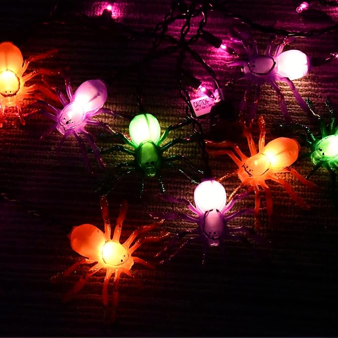 Halloween Spider String Lights, 7Ft Halloween Decorative String Lights - Image 5