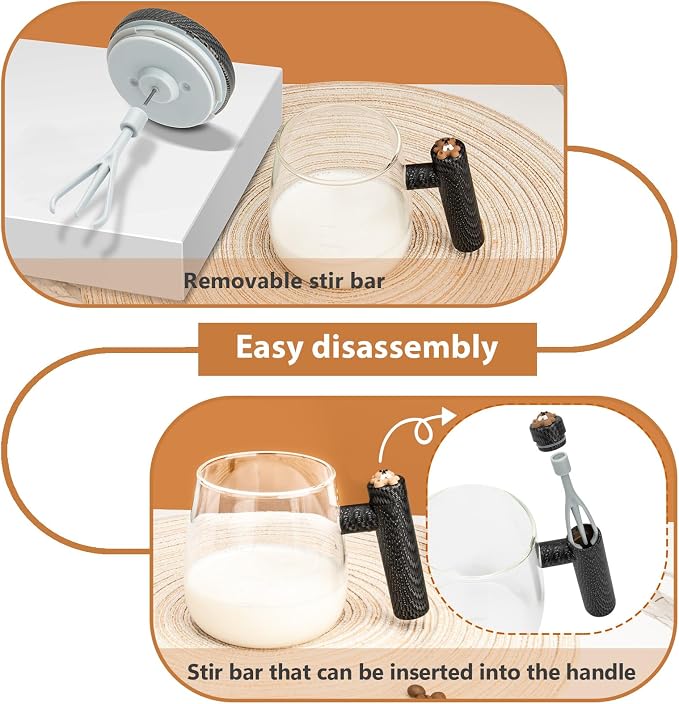 Self Stirring Mug With Lid, Self Mixing Cup, Electric High Speed Blender Mug - Image 2
