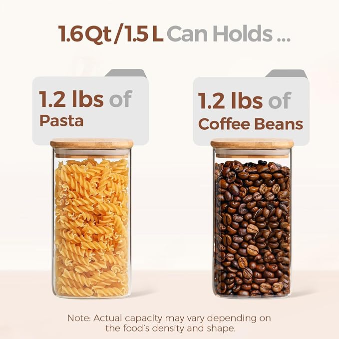 ComSaf 1.6 Qt Square Glass Jars - Image 3