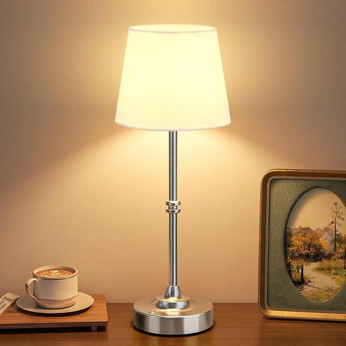Kakanuo Rechargeable Cordless Table Lamp Silver - Image 9