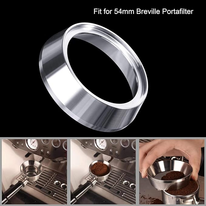 54mm Espresso Dosing Funnel, MATOW Stainless Steel Coffee Dosing Ring Compatible - Image 5