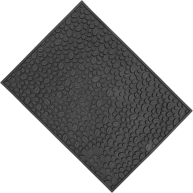 Coffee Bar Mat Slip Water Absorbing | Coffee Bean Design PVC Drip Tray - Image 2