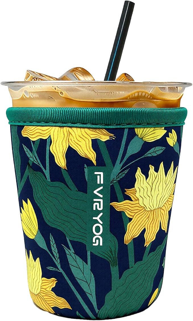Reusable Insulated Neoprene Iced Coffee Sleeves by Fvryog