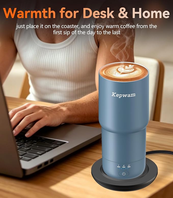 Kepwam Heated Coffee Mug Rechargeable T3, 20oz Self-Heating Travel Mug - Image 4