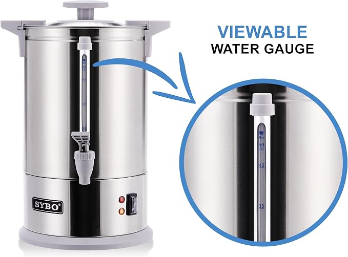 SYBO Commercial Grade Stainless Steel Percolate Coffee Maker Hot Water Urn - Image 3