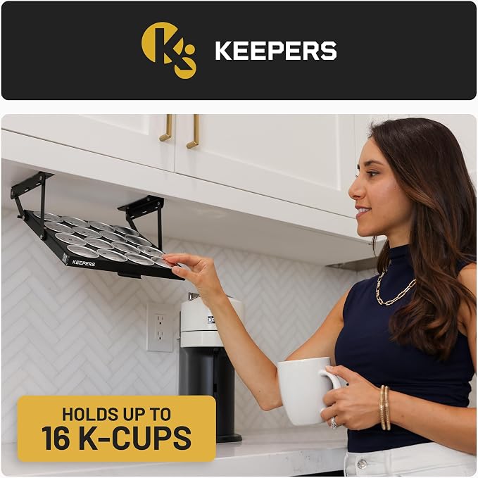 KEEPERS Nespresso® Vertuo® Pod Holder|Under Cabinet Swing Down Coffee Pod - Image 5