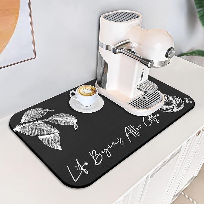 Coffee Mat - Fashion Absorbent Drying Mat Waterproof Protects Kitchen - Maker - Image 7