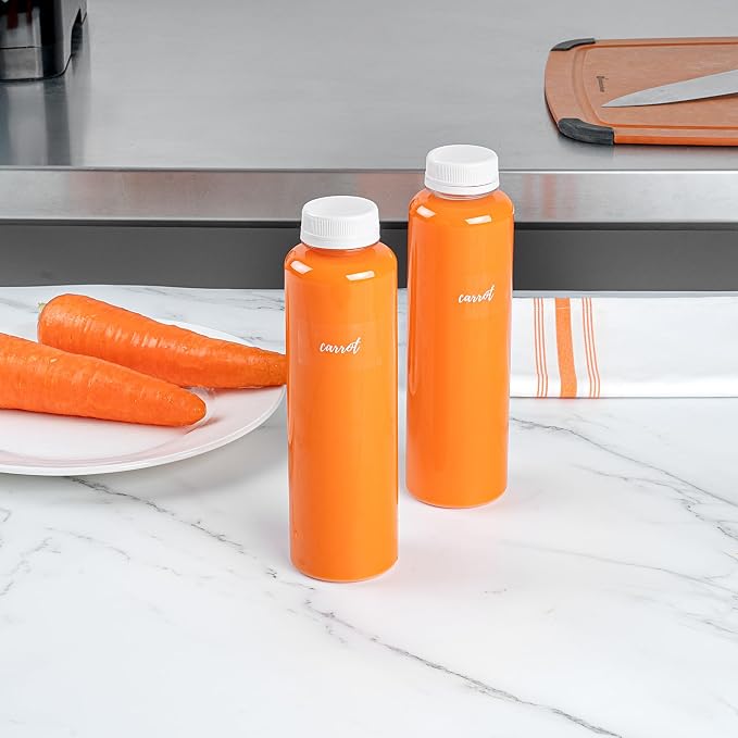 Restaurantware Label Tek 1.9 x 1 Inch Carrot Juice Bottle Labels 100 - Image 4