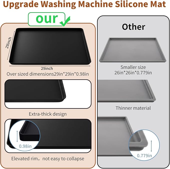 Washing Machine Drain Pan Silicone Mat 29"x29" - Image 6