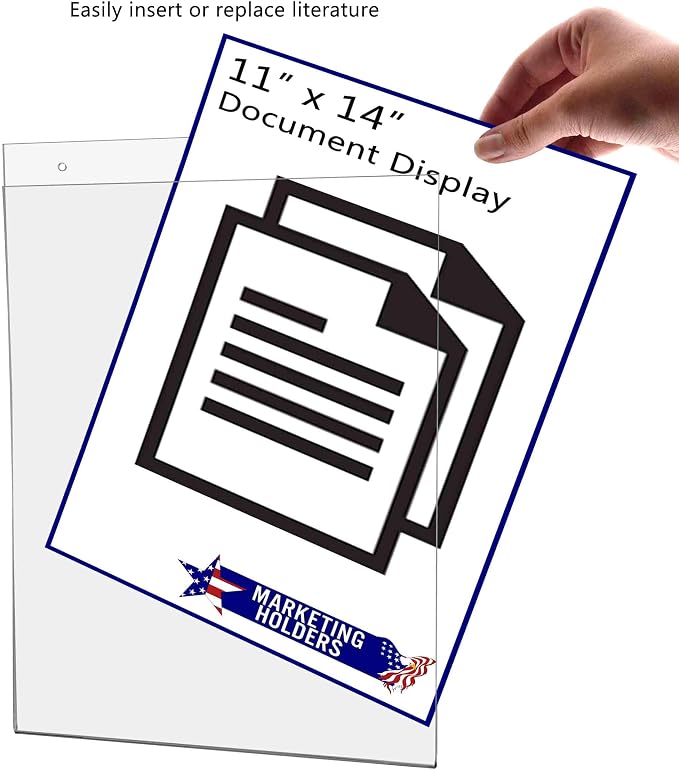 10 Pack Wall Mount Sign Holder for 11" x 14" Signage and Promotional Materials - Image 4