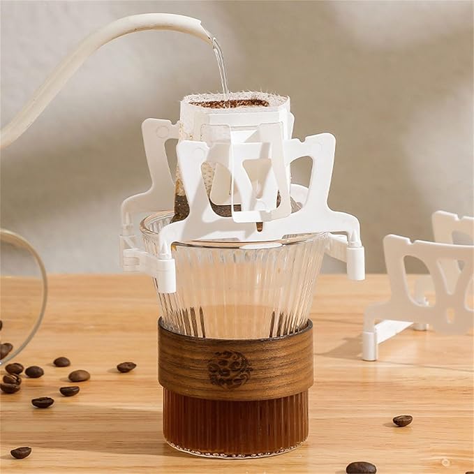 Easy To Use Portable Coffee Pour Stand Sturdy And Filter Paper Bag Shelf - Image 9