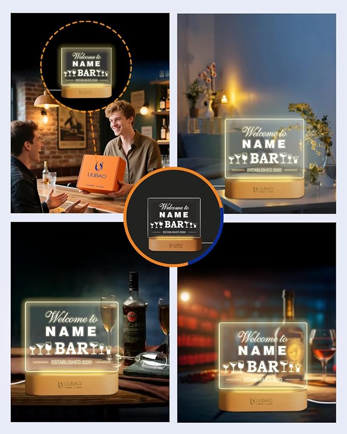 Personalized Light Up Signs for Home Bar Customized Name Gifts Night Light for - Image 7