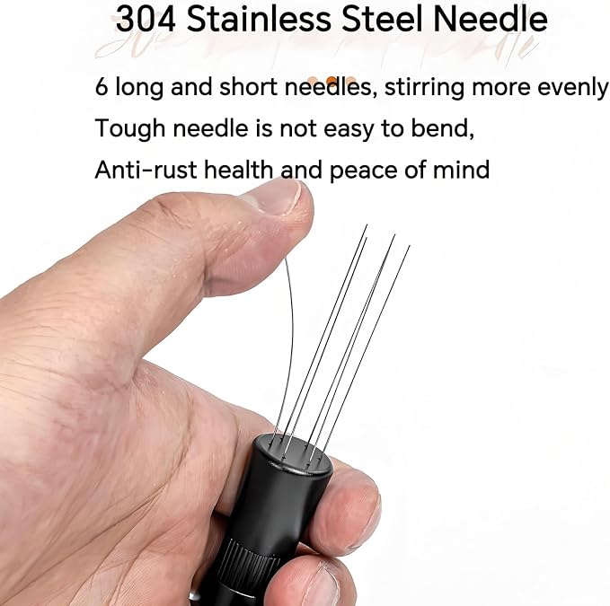 WDT Espresso Distribution Tool, 6-Pin 304 Stainless Steel Coffee Stirrer - Image 3