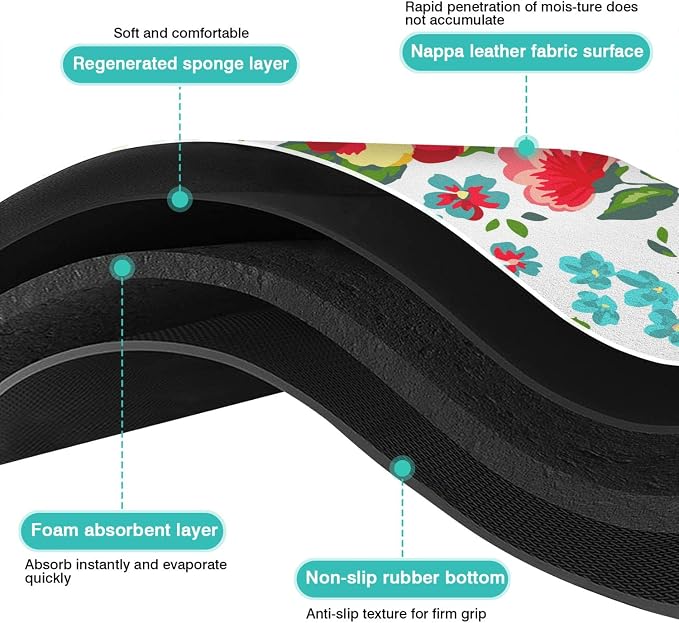 Coffee Bar Mat Accessories for Countertop Absorbent Hide Stain Rubber Backed - Image 6