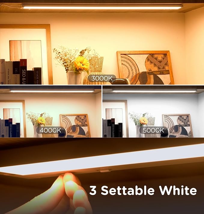 Under Cabinet Lighting Plug in, 24 Inch14W 120V Super Bright, 3 Color - Image 3