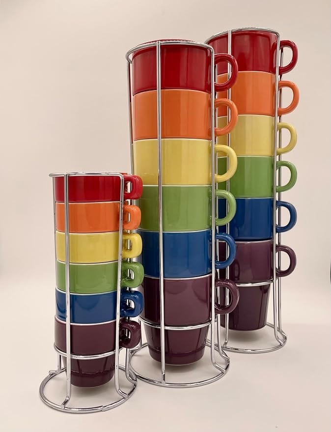 gypsy color 3 oz Espresso Stacking Mug Set - Image 7