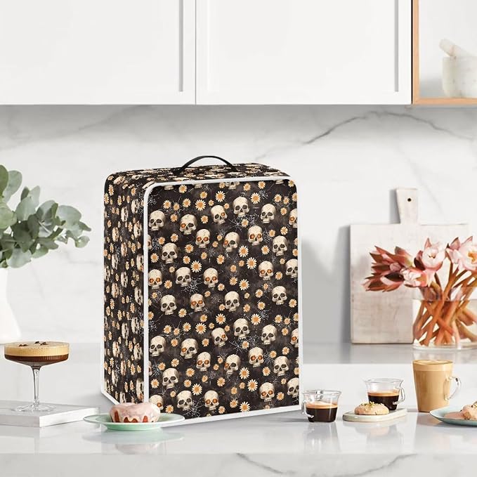 Skull Coffee Maker Dust Cover Small Kitchen Appliance Cover Compatible Most - Image 3