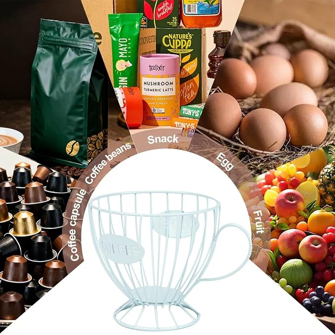 H&W 2PCS Coffee Pod Holder & Capsule Basket, Metal Coffee Bar Organizer - Image 4