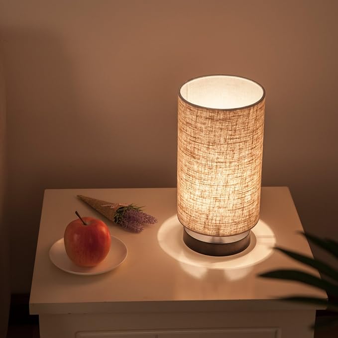 lifeholder Table Lamp, Bedside Nightstand Lamp, Simple Desk Lamp, Fabric Wooden - Image 9