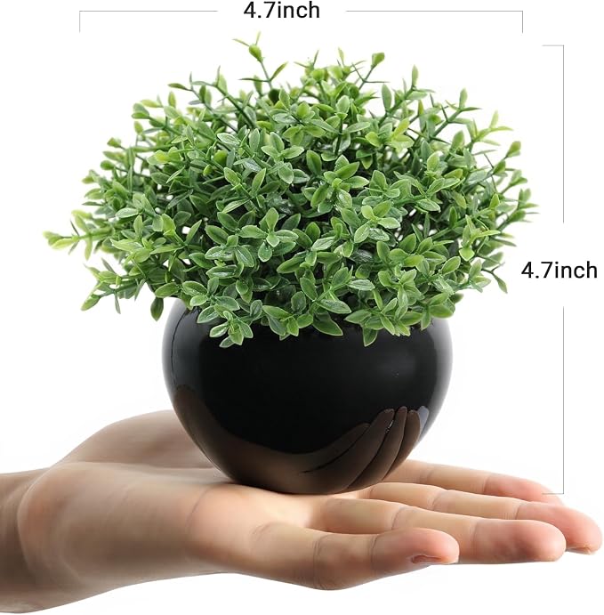Velener Fake Sage Plants for Shelf Decor, Small Artificial Succulents Grass - Image 2