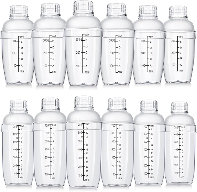 Lallisa 12 Pcs Plastic Cocktail Shaker Drink Mixer by Lallisa