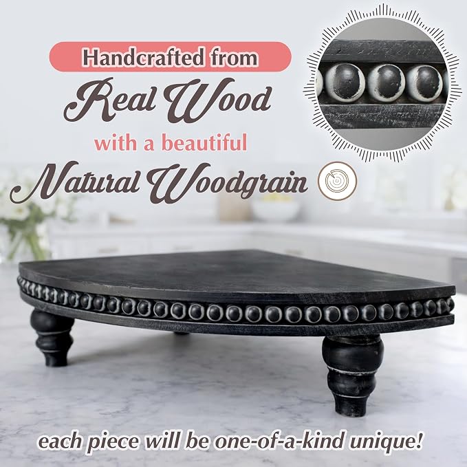 Corner Pedestal Stand Rustic Decor Riser - Image 2