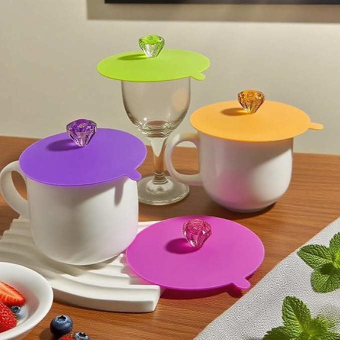 flower Silicone Cup Covers, Flexible Mug Covers, Tea Pots, Hot Cup Lids - Image 9