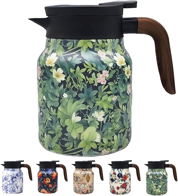 Vintage Pattern Coffee Carafes, 35 Oz/1 Liter by Soyestan