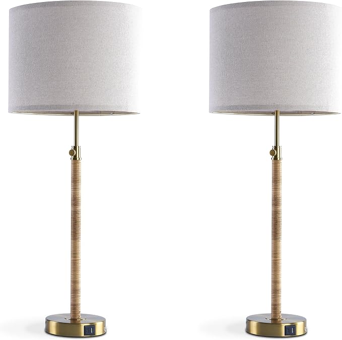 Maxax Rattan Buffet Table Lamp Set of 2 - Image 7