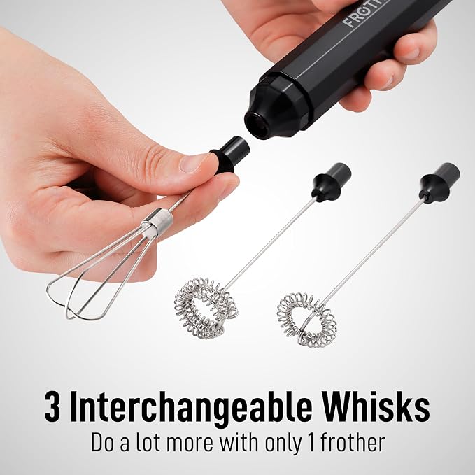 Zulay Froth N Go Milk Frother – 3-in-1 Handheld Frother Wand - Image 3