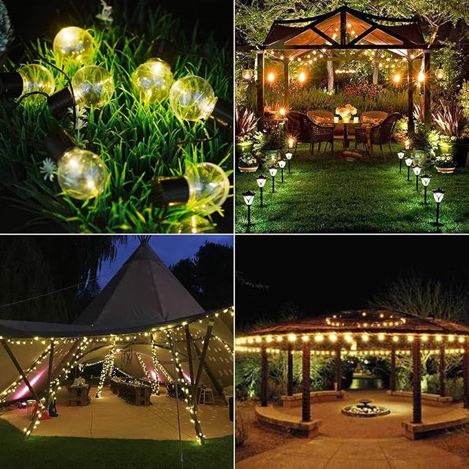 Solar Bulb String Lights, MUEQU 16ft Globe String Lights - Image 3