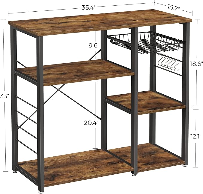 VASAGLE Baker's Rack, Coffee Bar Stand - Image 3