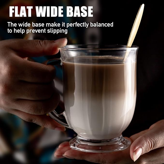 Glass Mug Set of 8, 15 oz Large Capacity Coffee Mugs - Image 4