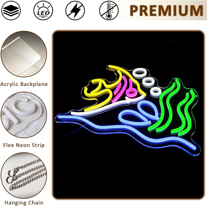 Tropical Fish Neon Sign For Wall Decor, Fish Led Signs For Room, USB Dimmable - Image 6