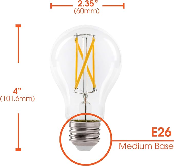 Xtricity LED 8.5W A19 Filament Clear Light Bulb, 60W Equivalent, 800 Lumens - Image 4