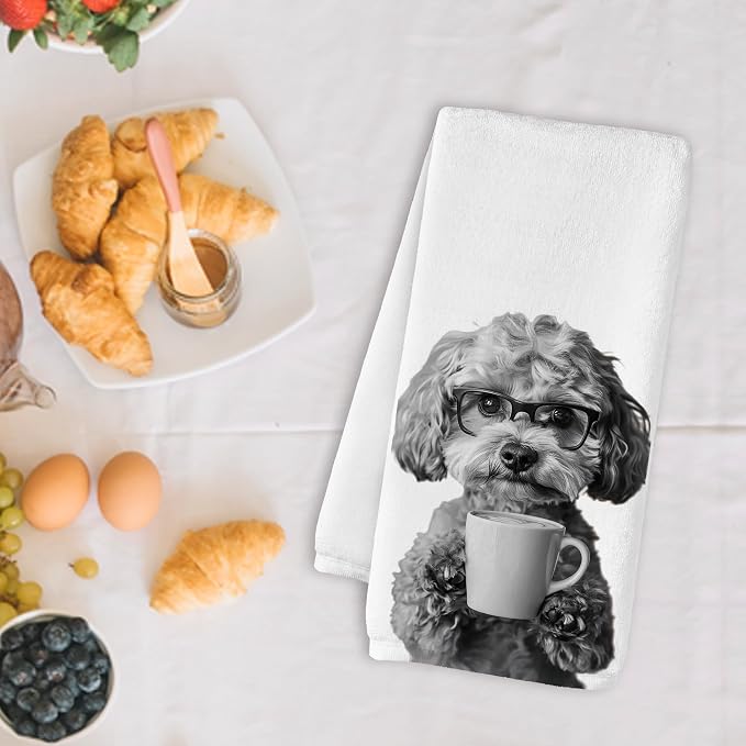 Funny Coffee Cavapoo Kitchen Towels, Cavapoo Gifts - Image 2