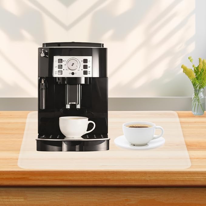 Clear Coffee Mat, 19.7"x15" Coffee Mat, Espresso Maker and Kitchen Counter by Cadetian