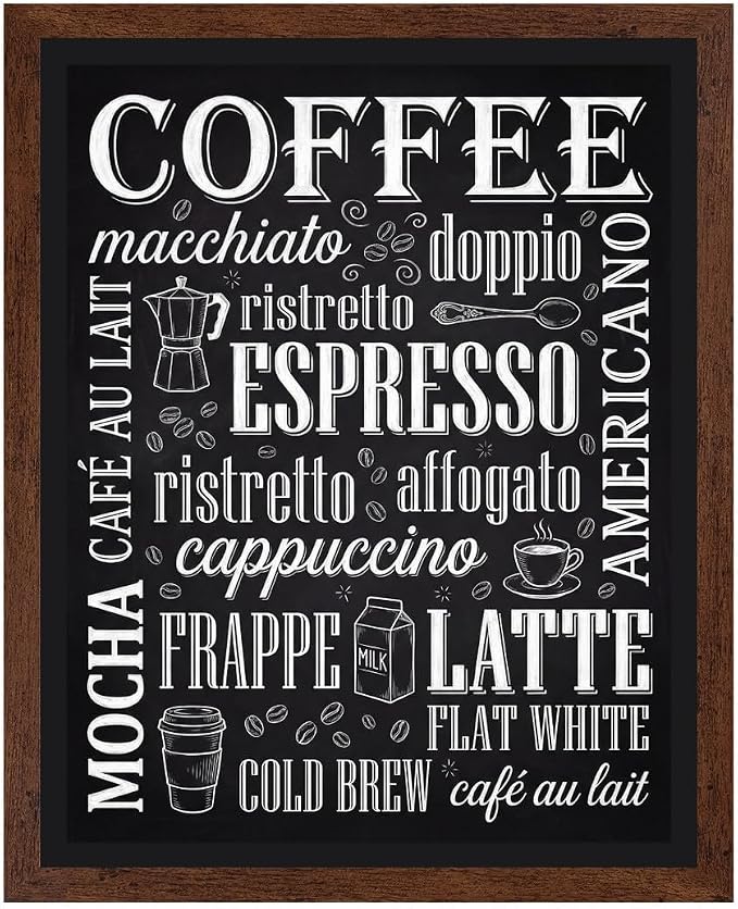 Lawrence Williams Designs Coffee Menu Typography Poster by LawrenceWilliamsDesigns