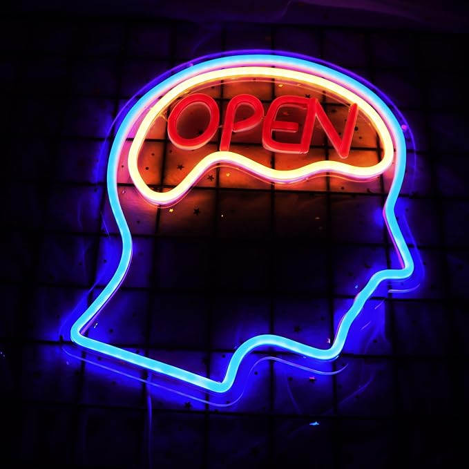 Open Mind Brain Neon Signs for Wall Decor Neon Lights for Bedroom Suitable for - Image 2