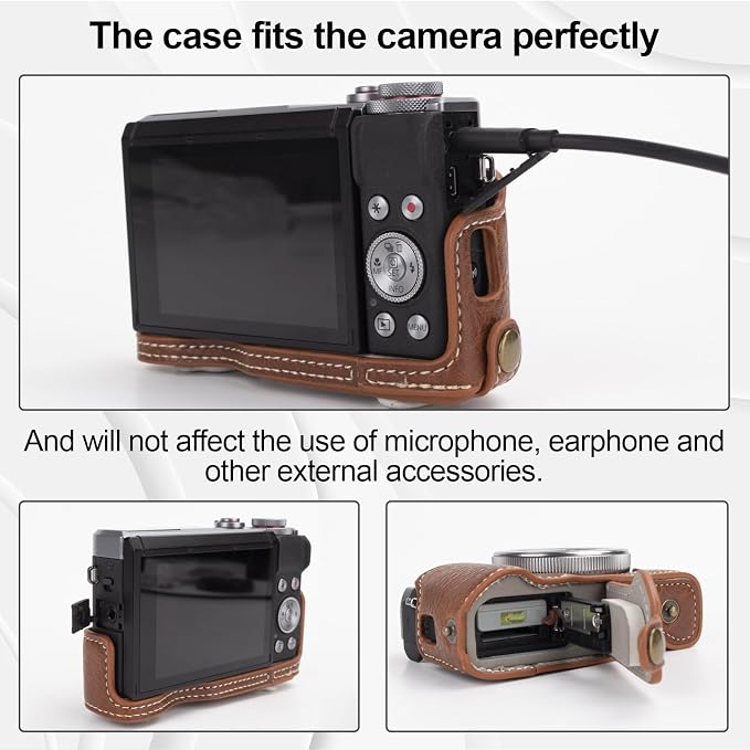 Rieibi G7 X G7X II G7X III Case, Vintage Leather Camera Case - Image 4