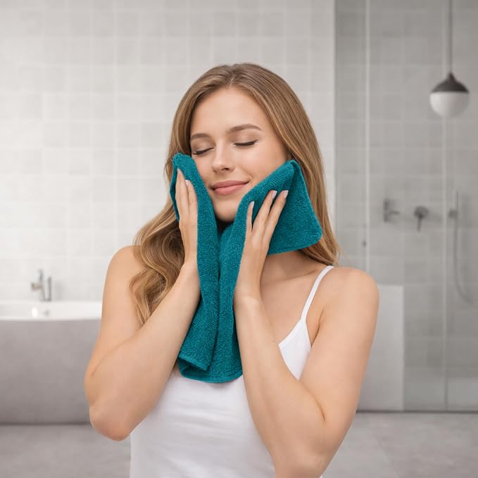 RIVERSIDE Pack of 8 Towels Set, 2 Large Bath, 2 Hand, 4 Face Washcloths - Image 4