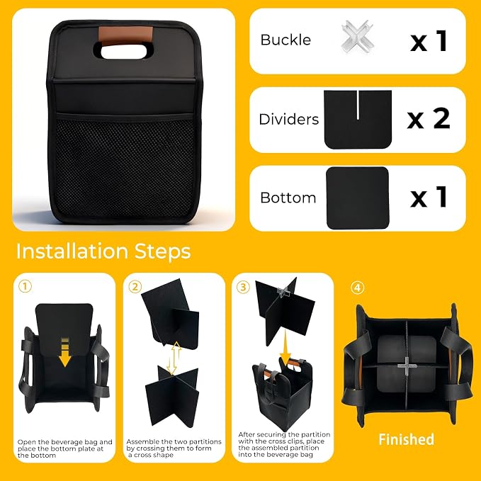 Foldable 4 Cup Drink Carrier - Image 4