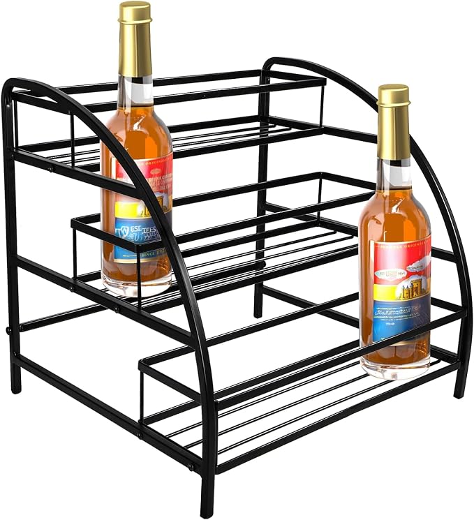 Cididu Coffee Syrup Organizer Rack, 9-12 Bottles Syrup Stand Holder - Image 8