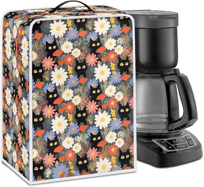 Cat Daisy Dust Cover for Coffee Maker Expresso Coffee Machine Washable Brewing by Unknown