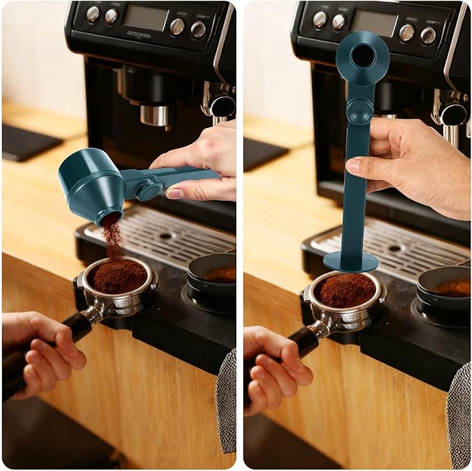 Coffee Scoop & Funnel, Jade Green, 2 Models A&B, 2Tbsp Dosing Spoon, 51mm - Image 4