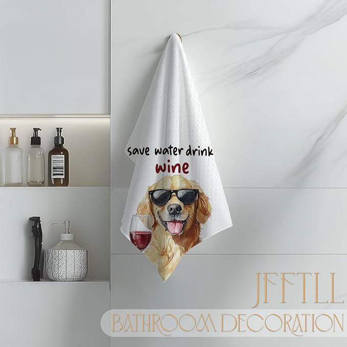 Funny Golden Retriever Kitchen Towels, Gifts - Image 4