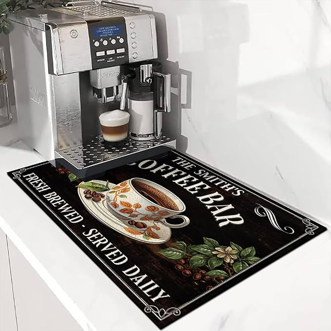 THUYPT Personalized Coffee Mat, Coffee Station Mat Quick Dry, Coffee Spill Mat - Image 6