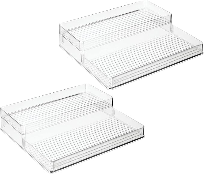 mDesign Plastic Kitchen Food Storage Organizer Shelves, Spice Rack Holder - Image 9