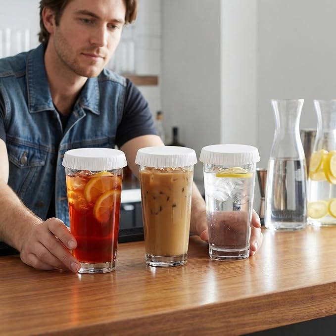 DOITOOL Disposable Cup Lids 100Pcs Paper Covers - Image 6